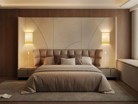 Plug In Wall Sconces Set Of Two With Three Adjustable Color Temperatures and Built In Switch for ambient bedroom lighting.