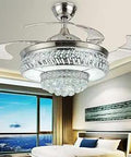 42 Inch Invisible Reversible Ceiling Fan With LED Light And Remote Control Bang For Your Buck All In One 4 Retractable Blades