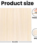Basswood sheets, six 12x12 inch, 1/16 inch thick unfinished wooden craft boards
