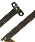 Close-up of bronze 2 Pack Lid Lift Hinge With Damper For Jewelry Boxes And Cases Easy Install Vintage Style size 186x31mm.