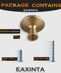 10 Pack Champagne Bronze Cabinet Knobs, 1.4 Inch Round Cabinet Pulls, showing knob and included screws