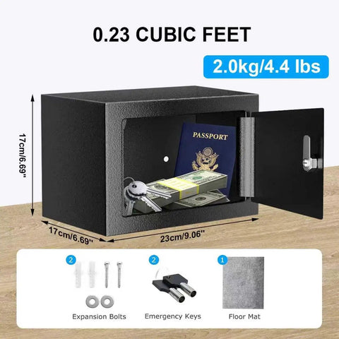 Compact 1.8 Cubic Fireproof Safe For Home Use With Digital Keypad And Waterproof Design, Safe Open With Passport Inside