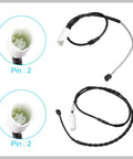 RATCHROLL 2pc brake pad wear sensor cables for BMW X1 (2013–2015), front and rear, white 2-pin connectors