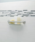 30 Inch Flip Up Grab Bar With Storage Shelf For Bathtub And Shower Stainless Steel Safety Rail For Elderly Help Space Saving Design