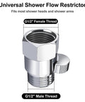 Shower Flow Control Valve For Handheld Shower Head Or Bidet Sprayer Easy Water Volume Tweak And Shut Off Chrome Finish