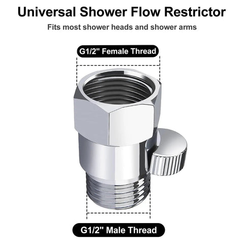 Shower Flow Control Valve For Handheld Shower Head Or Bidet Sprayer Easy Water Volume Tweak And Shut Off Chrome Finish