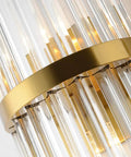 Close-up of Modern Clear Crystal Wall Sconce With Slick Diamond Etching and Bright Up Down Lighting for Bedroom Foyer or Dining Nook Top Shelf Gold Hardware Fast Mount Good Vibes Smooth Room Refresh.