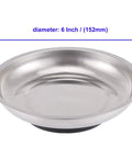 6-inch stainless steel magnetic bowl, part of 8 Piece Magnetic Bowls And Trays Set 6 Inch Round Stainless Steel Magnetic Parts Organizer