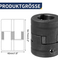 1 Inch To 1 Inch L-Jaw Flexible 3 Piece Coupling Set With Buna N NBR Rubber Spider HT250 Steel for industrial power transmission