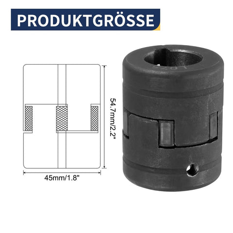 1 Inch To 1 Inch L-Jaw Flexible 3 Piece Coupling Set With Buna N NBR Rubber Spider HT250 Steel for industrial power transmission