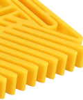 Built Tough Double Featherboards With Easy Twist Lock Tracks For Table Saws And Router Tables Featuring Split Rail Designs and Snug Grip Support for Zero Slack, yellow polymer detail.