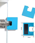 Magnetic Hinge Alignment Tool Set For Quick Door Installation And Precise Hinge Cutting, blue plastic jig with 25mm opening