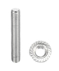Heavy Duty Stainless Steel Exhaust Manifold Bolts And Studs Hardware Kit For Ford 4.6 Liter And 5.4 Liter V8 Engines Featuring 16 Rig Ready Pieces Built Tough For The Daily Grind including a threaded bolt and decorative washer.