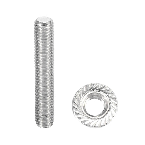 Heavy Duty Stainless Steel Exhaust Manifold Bolts And Studs Hardware Kit For Ford 4.6 Liter And 5.4 Liter V8 Engines Featuring 16 Rig Ready Pieces Built Tough For The Daily Grind including a threaded bolt and decorative washer.