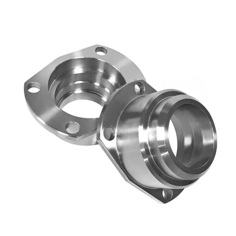 9 Inch Bearing Housing Ends For Old School Ford Half Inch Old Style Axle Steel Construction Fits Ford Axle Tubes And Wheel Bearings Heavy Duty Replacement Component, polished steel pair