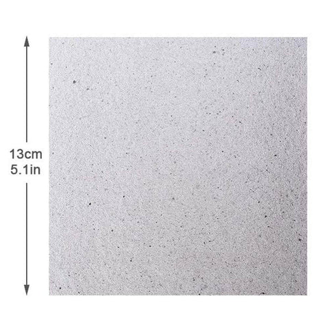 4 Pieces Waveguide Mica Sheets For Microwave Oven Repair 13 By 13 Cm With Scissors Pack Of 4 Universal Microwave Replacement Insulating Heat Resistant Mica Plates shown in square dimension