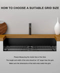 How to choose a suitable grid size with heavy duty stainless steel kitchen sink grid protector for single bowl basins.