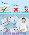 Comparison of towel thickness and woman holding Six Pack Large Compressed Towels That Expand To 56 By 28 Inch Bath Towels When Wet