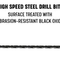 Thirteen Sixteenths Inch Extra Long HSS Drill Bit With Half Inch Shank For Heavy Duty Drilling, Pro Grade Black Oxide Finish