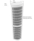 Heavy Duty Wall Mount Air Curtain With Dual Speed Remote Fast Hot And Cold Airflow Blocks Drafts Pests And Dust labeled dimensions