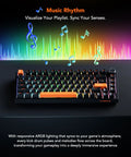 Big Time Wired Mechanical Gaming Keyboard With Hall Effect Magnetic Switches And Fully Adjustable Actuation Serving Breakneck Rapid Trigger And Crisp Multi Function Knob For Savage Pc Mac Setup with ARGB lighting in a vibrant setup.