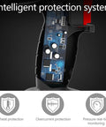 Electric Ratchet Cable Cutter With Battery Power intelligent protection system showing internal circuit board and safety features