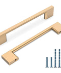 Six Pack 5 Inch Champagne Bronze Cabinet Handles For Kitchen Cabinets And Drawers Durable Cabinet Pulls With Screws