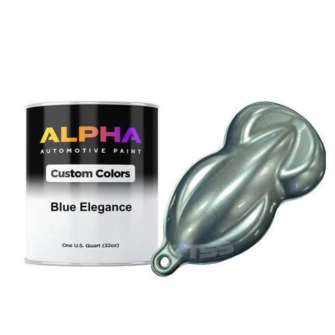 Blue Elegance Light Blue Silver Metallic Basecoat Paint Gallon 128 Ounce Ready To Spray with color sample