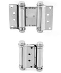 3-inch stainless steel heavy-duty cafe saloon door hinges, self-closing, double-action, front view
3-inch stainless steel heavy-duty cafe saloon door hinges, self-closing, double-action, side view