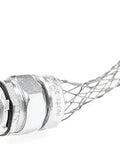 Heavy Duty Cable Strain Relief for Straight Male Liquid Tight Conduit with Insulated Throat and Stainless Steel Mesh, 2 In