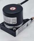 1200mm Draw Wire Length Sensor For Linear Motion Displacement Transducer With 24V Push-Pull Output 1000 PPR Encoder 0-1.2m Range Aluminum Shell 304 Stainless Wire Fast Up To 3 Meters Per Second, black