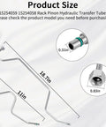 Power Steering Line Kit Direct Fit For Chevy Escalade Suburban Tahoe Silverado Avalanche GMC Yukon And Sierra 2007 2014 Aluminum Rack And Pinion Transfer Lines Replace OEM 15254059 15254058 Leak Proof Design size details