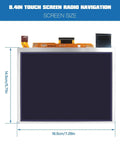 Straight Up 8.4 Inch Uconnect 4C UAQ Touch Screen LCD Display Upgrade With Bluetooth Android Auto Apple Carplay side view showing dimensions.
