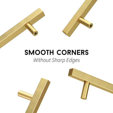 25 Pack Gold Cabinet Handles Pulls For Dresser Drawers And Kitchen Cabinets Door Pulls Brushed Brass Hardware 4 Inch Hole Centers