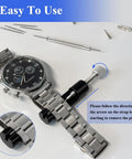 Watch Link Removal Tool Kit For Quick Bracelet Sizing And Repairs, Pro DIY Friendly With Doubled End Pin Punches