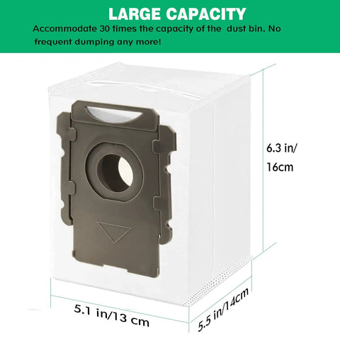 Dimensions of 20 Pack Roomba Vacuum Bags For All Clean Base Automatic Dirt Disposal Replacement Bags With Easy Install