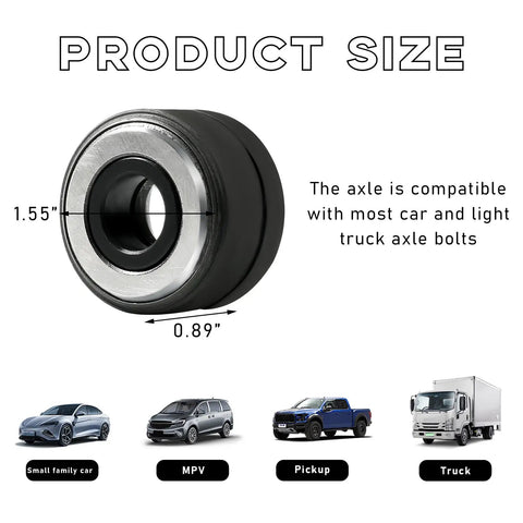 Professional Wheel Stud Installer Tool For Cars And Trucks Boasts Rust Resistant Steel Design. Axle size: 1.55" by 0.89".