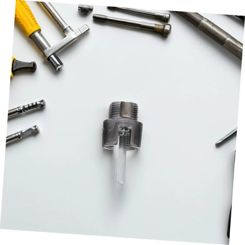 Pro Grade 3pc Pipe Threader Tool Kit For Plumbers Compatible With Electric Drill steel pipe threading bit cutter on a white background.
