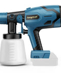 Heavy Duty Brushless Cordless Paint Sprayer With Straight Up Reliable Turbo Spray For Swift Home Refreshes, featuring 600ml tank.