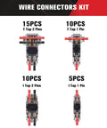 40 Piece Wire Tap Connectors Kit For 24-20 AWG Quick Solderless No Stripping T Tap Low Voltage Wire Connector image with different connector sizes and types