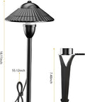 Low Voltage RGBW Landscape Lighting System 5W Color Changing Pathway Lights 12 To 24V Waterproof LED Yard Garden Walkway Set 12 Pack With Connectors For Holiday Parties And Backyard Vibe, lamp and stake dimensions