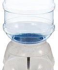 Gravity Pet Water Dispenser For Cats And Dogs Easy To Clean 1 Gallon Capacity Small Gray Unit With Transparent Tank And Anti Skid Base