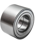 Front view of OE-grade sealed bearing, part of Front Wheel Bearing Assembly Replacement For Ford Fusion And Probe, Kia Sephia, Jaguar XJ8 XJR XKR, Lincoln MKZ Zephyr, Mazda 3 6 626 MPV, Mercury Milan, OE-Grade Sealed Bearing Kit With Easy Install And Drop-In Fit, showing steel construction.