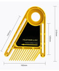 Heavy Duty Double Feather Board For Router Table Saws, 165mm x 210mm, yellow plastic with feed direction.