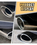Dope Stainless Steel Exhaust Tip For Cars, 2.5 Inch Inlet, 3.3 Inch Outlet, Adjustable Chrome Plated Finish Tailpipe Upgrade