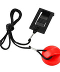 Red Magnetic Treadmill Safety Key, Universal Round Key Replacement for Most Treadmills, Quick Magnetic Emergency Stop, black cord