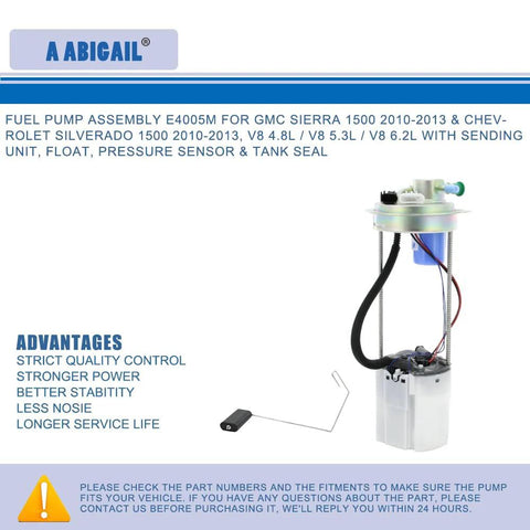 GMC Sierra 1500 And Chevy Silverado 1500 Fuel Pump Module Assembly Replacement 2010-2013 V8 4.8L 5.3L 6.2L E4005M unit image