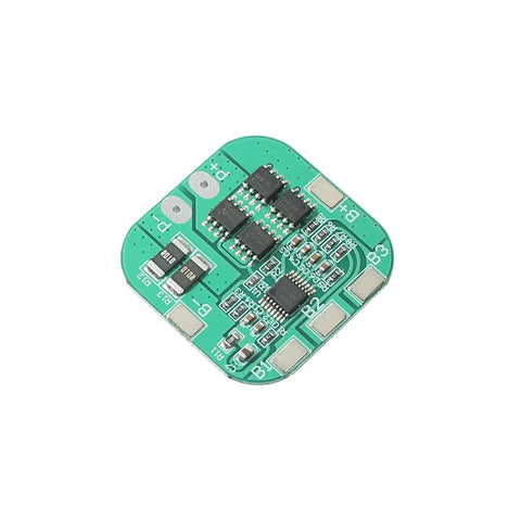 Real Deal 18650 Four Series Lithium Battery Management System With 20 Amp Overcurrent Protection For 14.8 Volt Charging And Discharge Protection Boards, close-up of circuit board design.