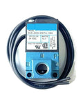 Top Rated Solenoid Valve 56C Series, blue metal valve with wiring, 24 VDC, designed for pneumatic rig connections and repairs.