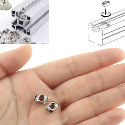 Heavy Duty M4 T Slot Nuts Set 100 Pieces Nickel Plated Carbon Steel Half Round Sliding Fasteners For 2020 Series Aluminum Extrusion Profiles And DIY Projects Built To Last